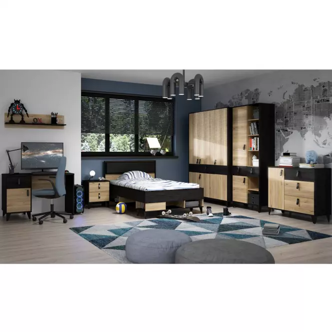 Šatníková skriňa 170 Liona LYAS82411-M688 dub Mauvella/dub Cabezone,9