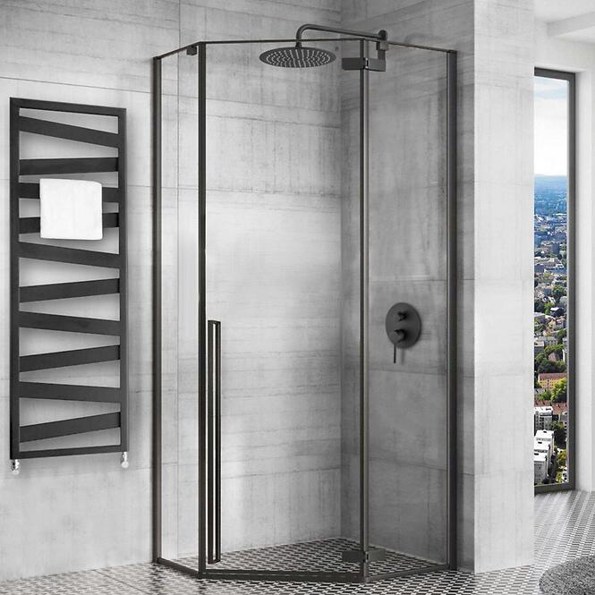 Sprchový kút Diamond Rea K5622 90x90x195 black,5