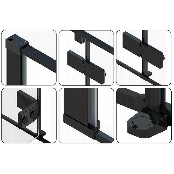 Sprchový kút Fargo Rea K3214 120x90x195 black
