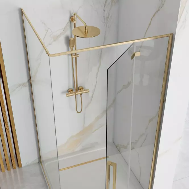 Sprchový kút Fargo Rea K4903 90x90x195 gold