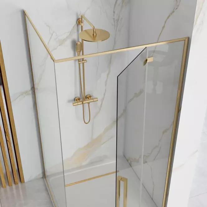 Sprchový kút Fargo Rea K6614 120x90x195 gold