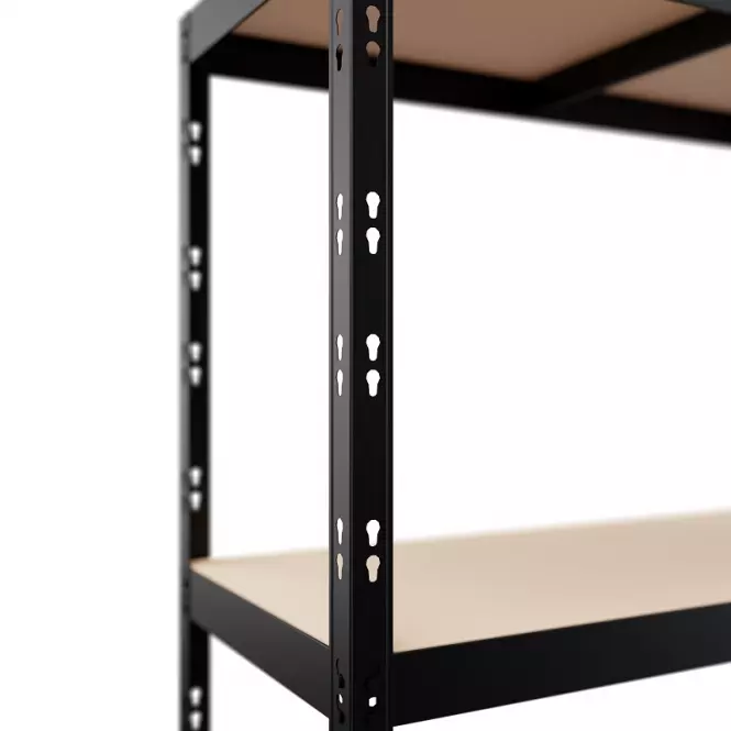 Kovový Regál NERO II 180x120x45 4 polic/300kg Čierny,3