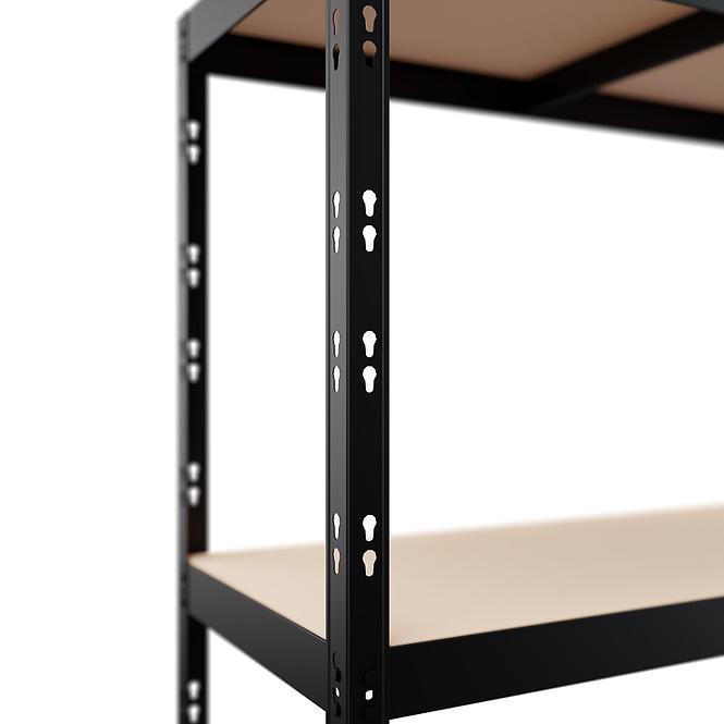 Kovový Regál NERO II 180x120x45 4 polic/300kg Čierny,3