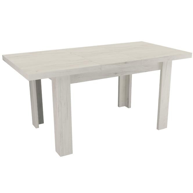 Rozkladací stôl  malý Kora 120/160x80cmx80 kraft biely