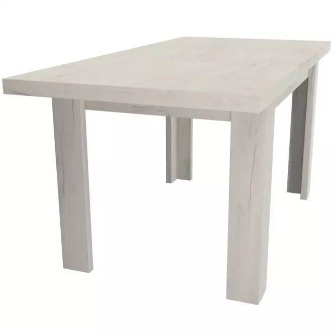 Rozkladací stôl  malý Kora 120/160x80cmx80 kraft biely