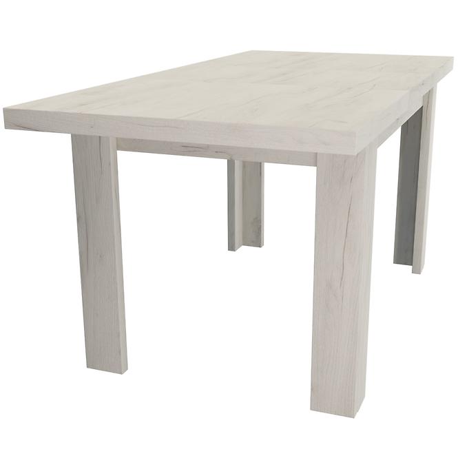 Rozkladací stôl  malý Kora 120/160x80cmx80 kraft biely