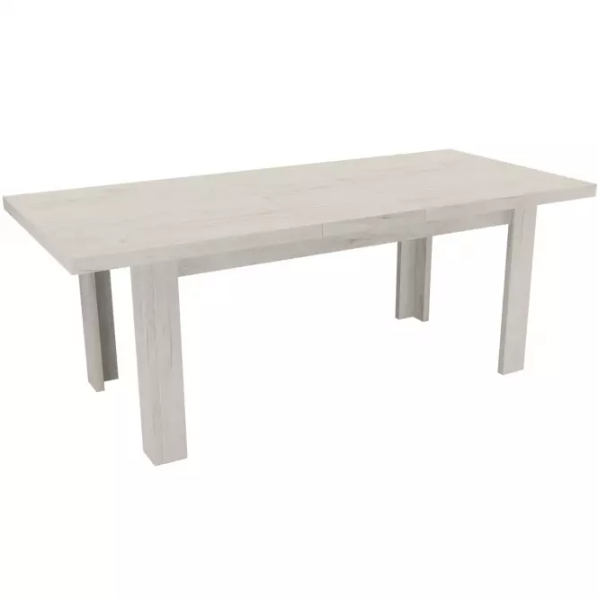 Rozkladací stôl  veľký Kora 160/200x90cm kraft biely,2