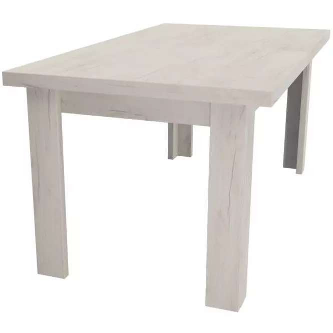 Rozkladací stôl  veľký Kora 160/200x90cm kraft biely