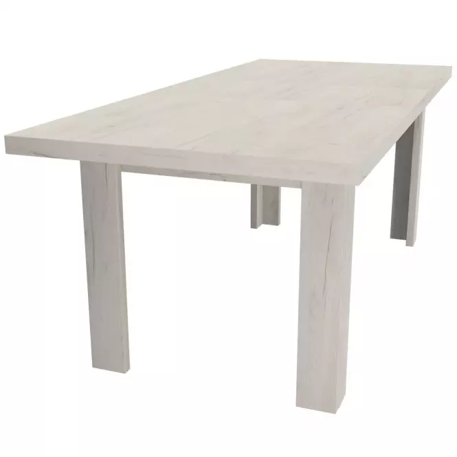 Rozkladací stôl  veľký Kora 160/200x90cm kraft biely