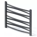Kúpeľňový radiátor Łezka 3D Ł3D 9/40 čierna 500x440 mm