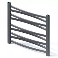 Kúpeľňový radiátor Łezka 3D Ł3D 9/40 čierna 500x440 mm