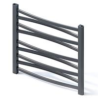 Kúpeľňový radiátor Łezka 3D Ł3D 9/40 čierna 500x440 mm