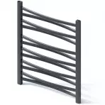 Kúpeľňový radiátor Łezka 3D Ł3D 12/40 čierna 675x440 mm