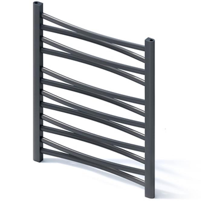 Kúpeľňový radiátor Łezka 3D Ł3D 12/40 čierna 675x440 mm