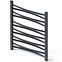 Kúpeľňový radiátor Łezka 3D Ł3D 12/40 čierna 675x440 mm