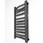 Kúpeľňový radiátor Łezka 3D Ł3D 12/40 čierna 675x440 mm,2