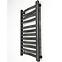 Kúpeľňový radiátor Łezka 3D Ł3D 12/40 čierna 675x440 mm,2