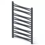 Kúpeľňový radiátor Łezka 3D Ł3D 16/40 čierna 910x440 mm
