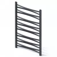 Kúpeľňový radiátor Łezka 3D Ł3D 16/40 čierna 910x440 mm