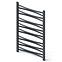 Kúpeľňový radiátor Łezka 3D Ł3D 16/40 čierna 910x440 mm
