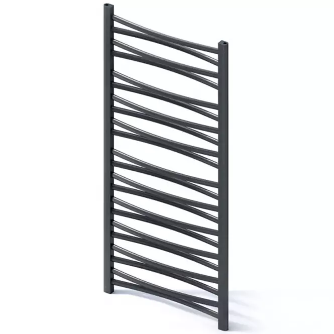 Kúpeľňový radiátor Łezka 3D Ł3D 22/40 čierna 1205x440 mm