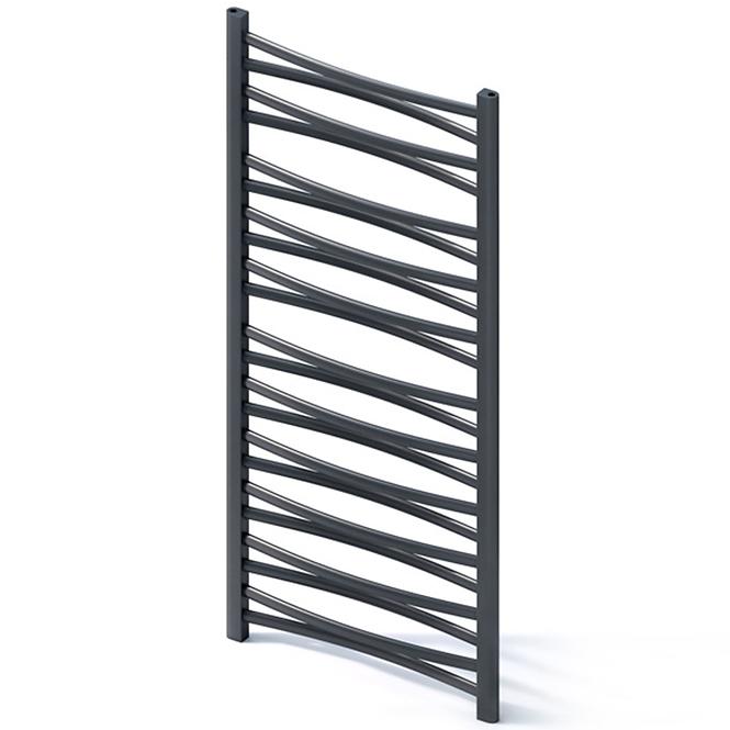 Kúpeľňový radiátor Łezka 3D Ł3D 22/40 čierna 1205x440 mm