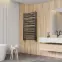 Kúpeľňový radiátor Łezka 3D Ł3D 22/40 čierna 1205x440 mm,7