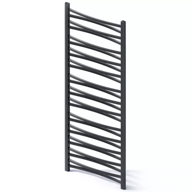 Kúpeľňový radiátor Łezka 3D Ł3D 26/40 čierna 1435x440 mm