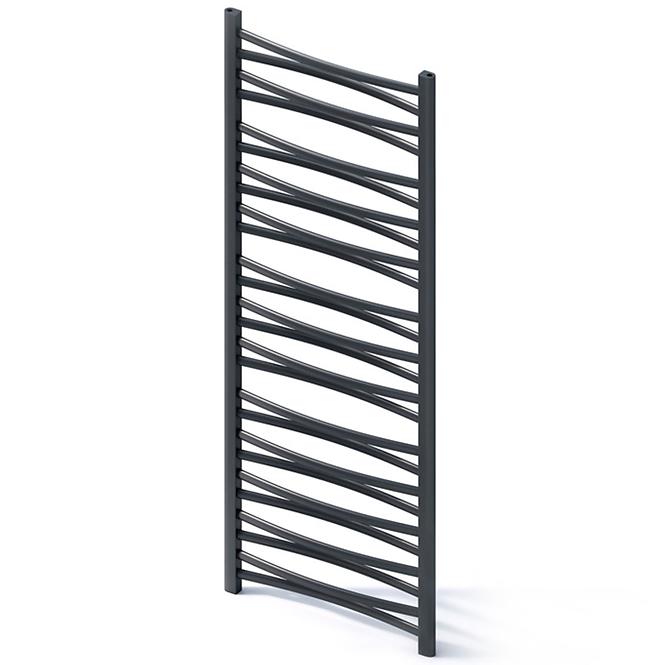 Kúpeľňový radiátor Łezka 3D Ł3D 26/40 čierna 1435x440 mm