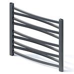 Kúpeľňový radiátor Łezka 3D Ł3D 9/50 čierna 500x540 mm