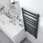 Kúpeľňový radiátor Łezka 3D Ł3D 9/50 čierna 500x540 mm,6