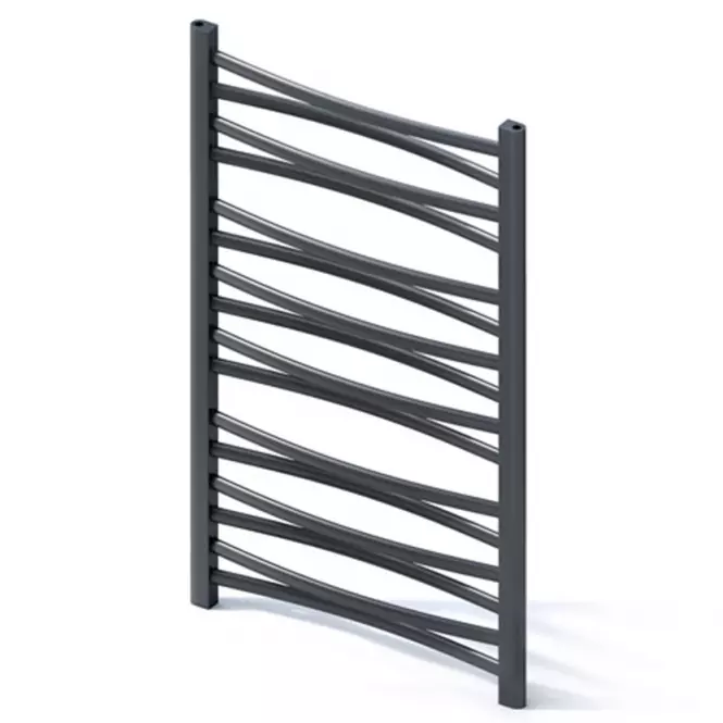 Kúpeľňový radiátor Łezka 3D Ł3D 16/50 čierna 910x540 mm