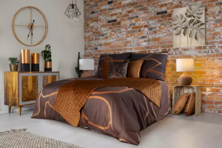 Obliečka na vankúš Ria1 45x45 zlatá 378835,2