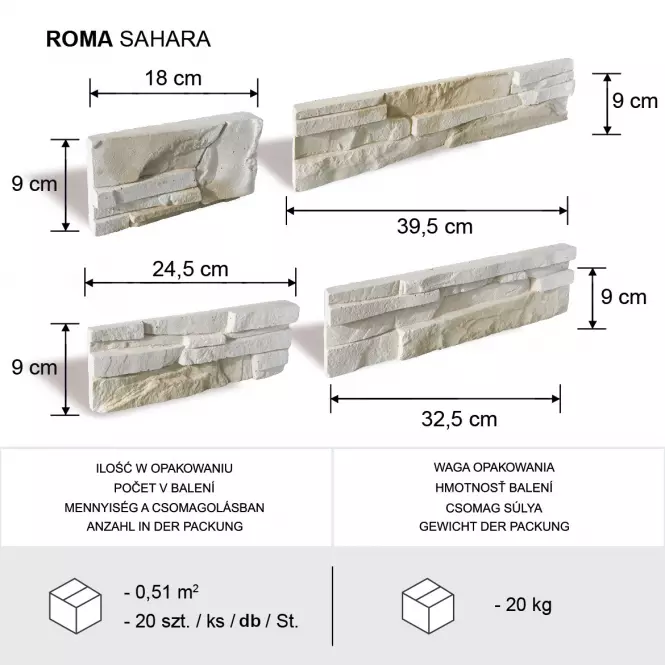 Betónový Obkladový Kameň Roma Sahara,6
