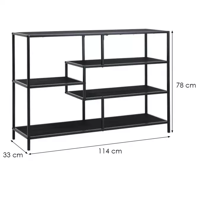 Regál Benton 31333J čierna 5T