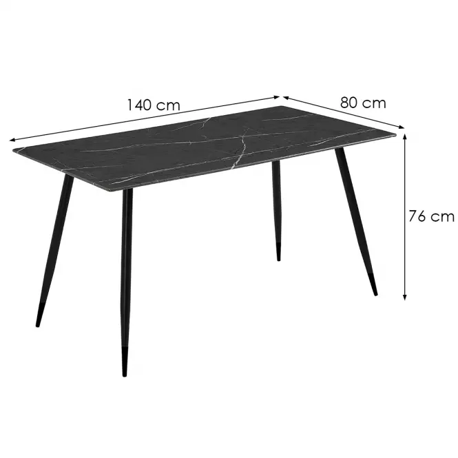 Stôl Zander TD-2059 čierna,2