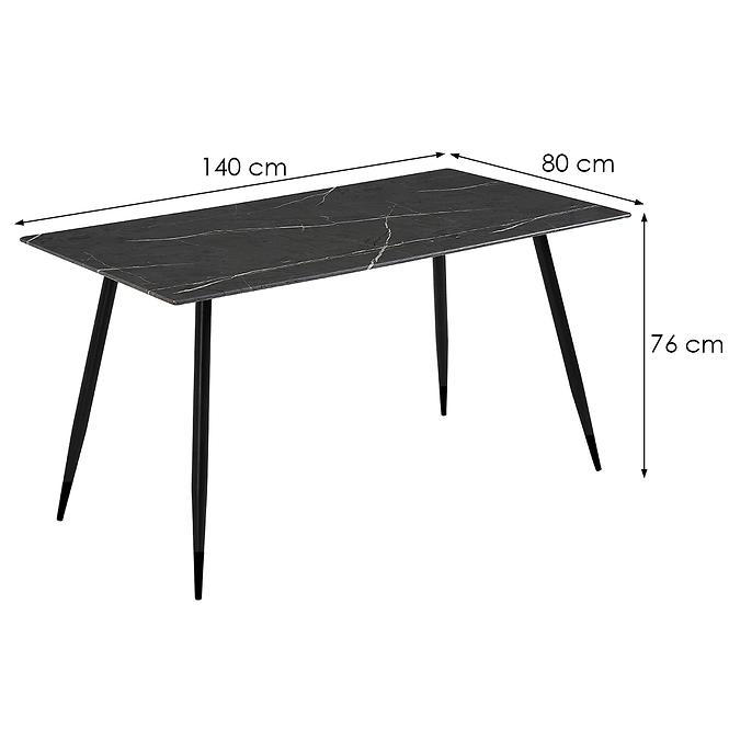 Stôl Zander TD-2059 čierna,2