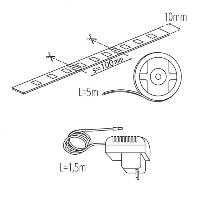Páska LED RGB SET 5M,2