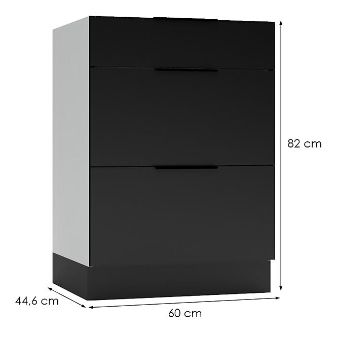 Kuchynská skrinka Mina D60 S/3 čierna