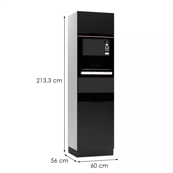 Kuchynská skrinka Mina D60 PK MV/2133 čierna
