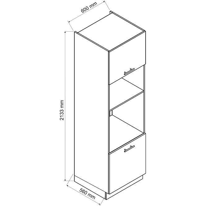 Kuchynská skrinka Mina D60 PK MV/2133 čierna,3