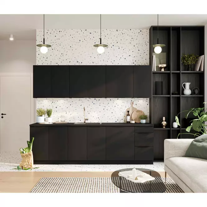 Kuchynská skrinka Mina D60 PK MV/2133 čierna