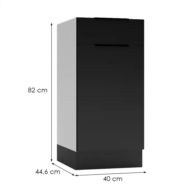 Kuchynská skrinka Mina D40 S/1 čierna