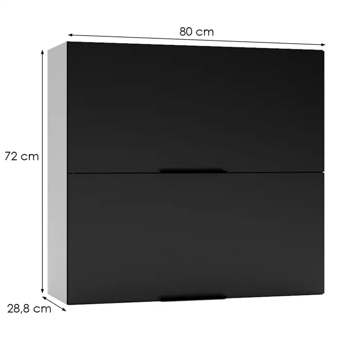Kuchynská skrinka Mina W80GRF/2 čierna