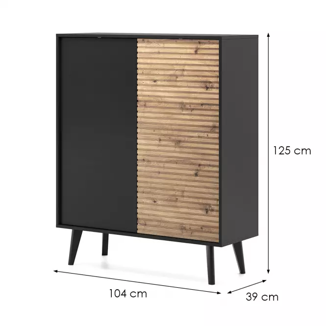 Komoda WILLOW WKD 104 dąb artisan/čierna