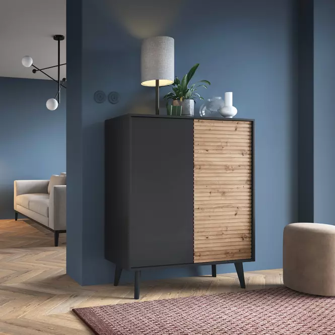 Komoda WILLOW WKD 104 dąb artisan/čierna