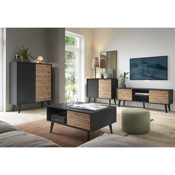 Komoda WILLOW WKD 104 dąb artisan/čierna