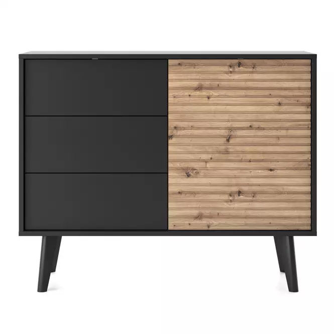 Komoda WILLOW WKSZ 104 dub artisan/čierna