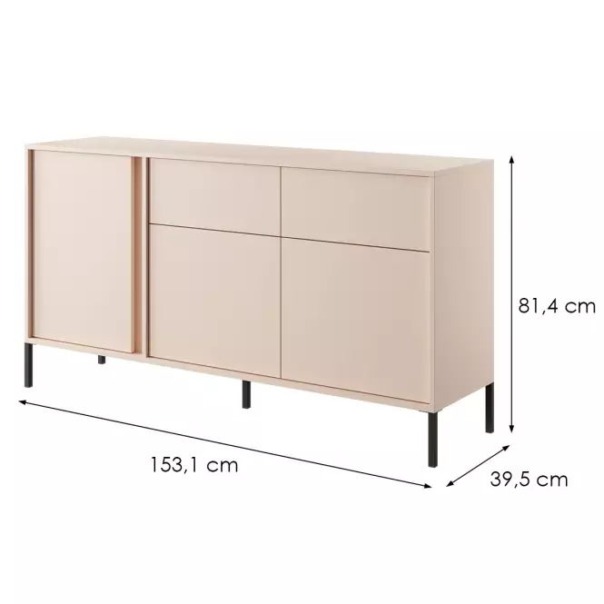 Komoda DAST 153 3D2S béžová