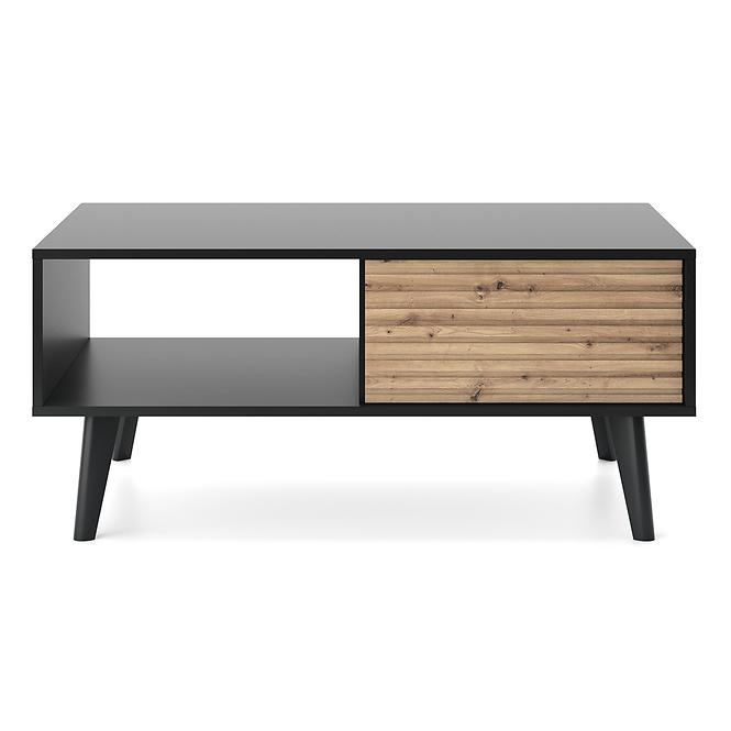 Konferenčný stolík WILLOW dub artisan/čierna